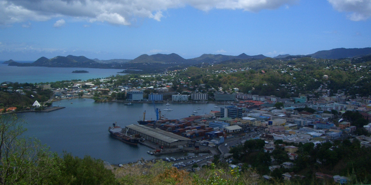 Castries, the capital of Saint Lucia